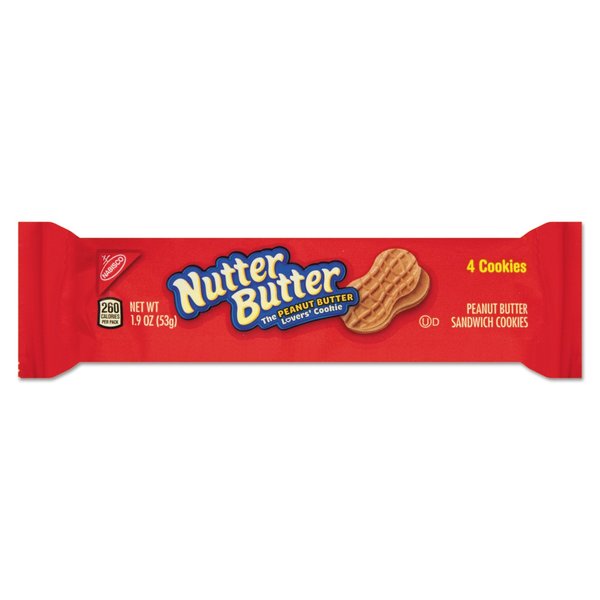 Nabisco Nutter Butter Cookies, 3 oz Bag, PK48 00 44000 03745 00